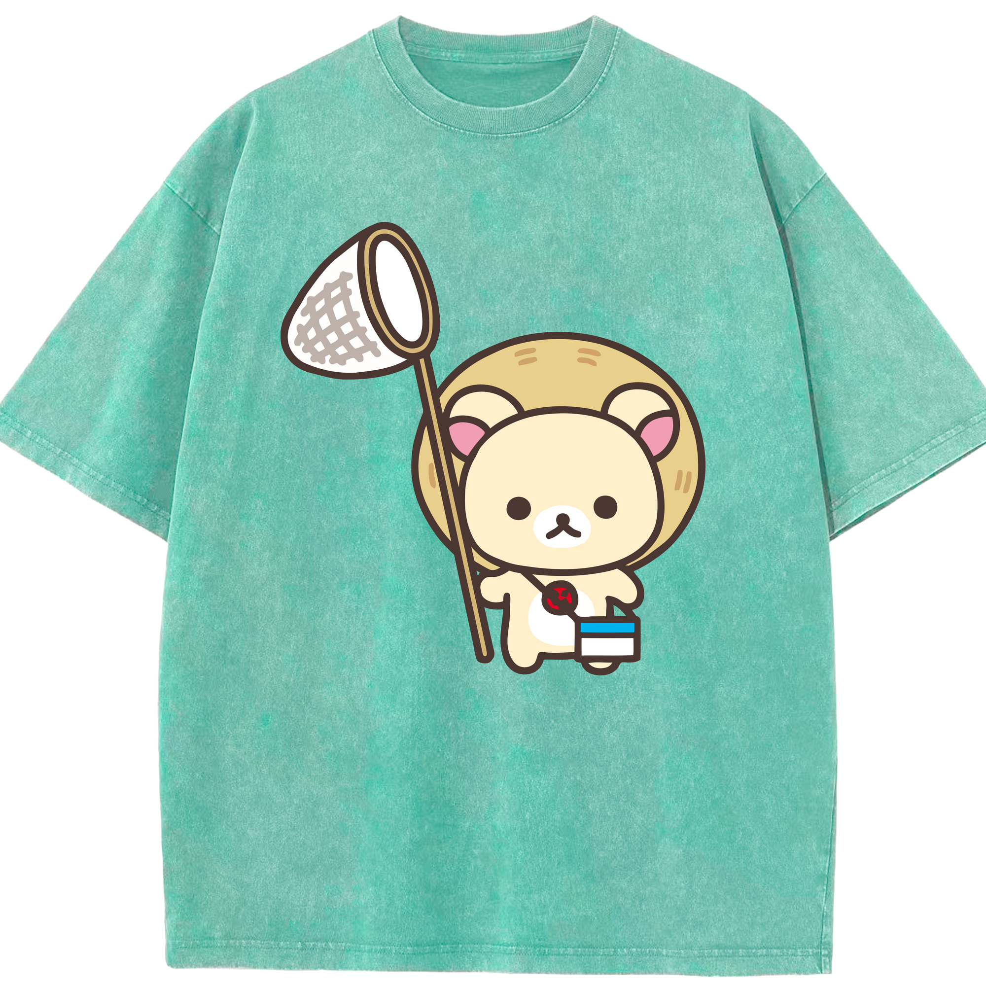 （画像用） リラックマ リラックマ キイロイトリ Rilakkuma Korilakkuma Kiiroitori 綿100% ヴィンテージ風 半袖Tシャツ（フロントプリント）